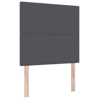 Sengegavl Plain Design Mørkegrå 80 Cm Corduroy Stof