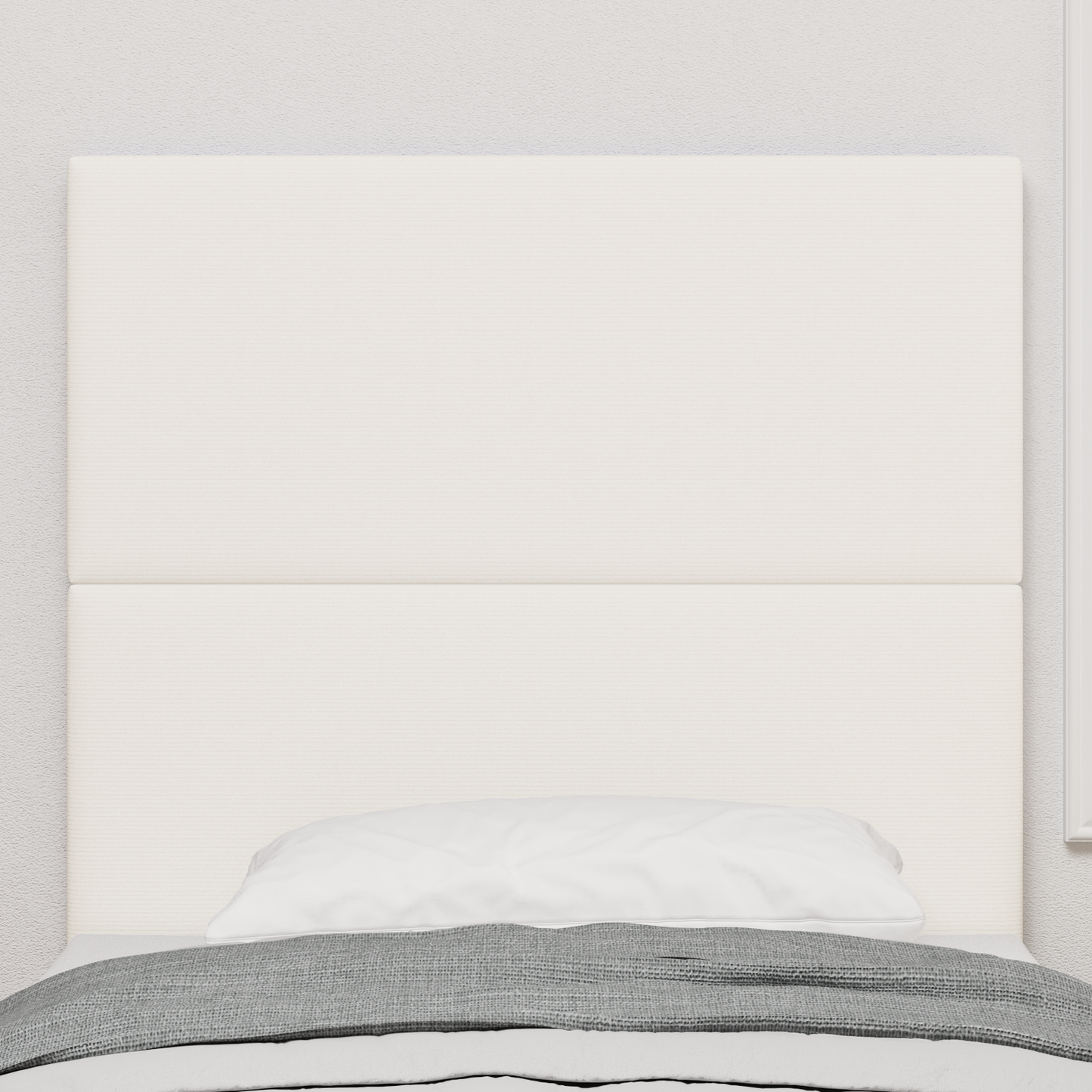 Hovedgærde Enkel Design Creme 80 Cm Corduroy Stof