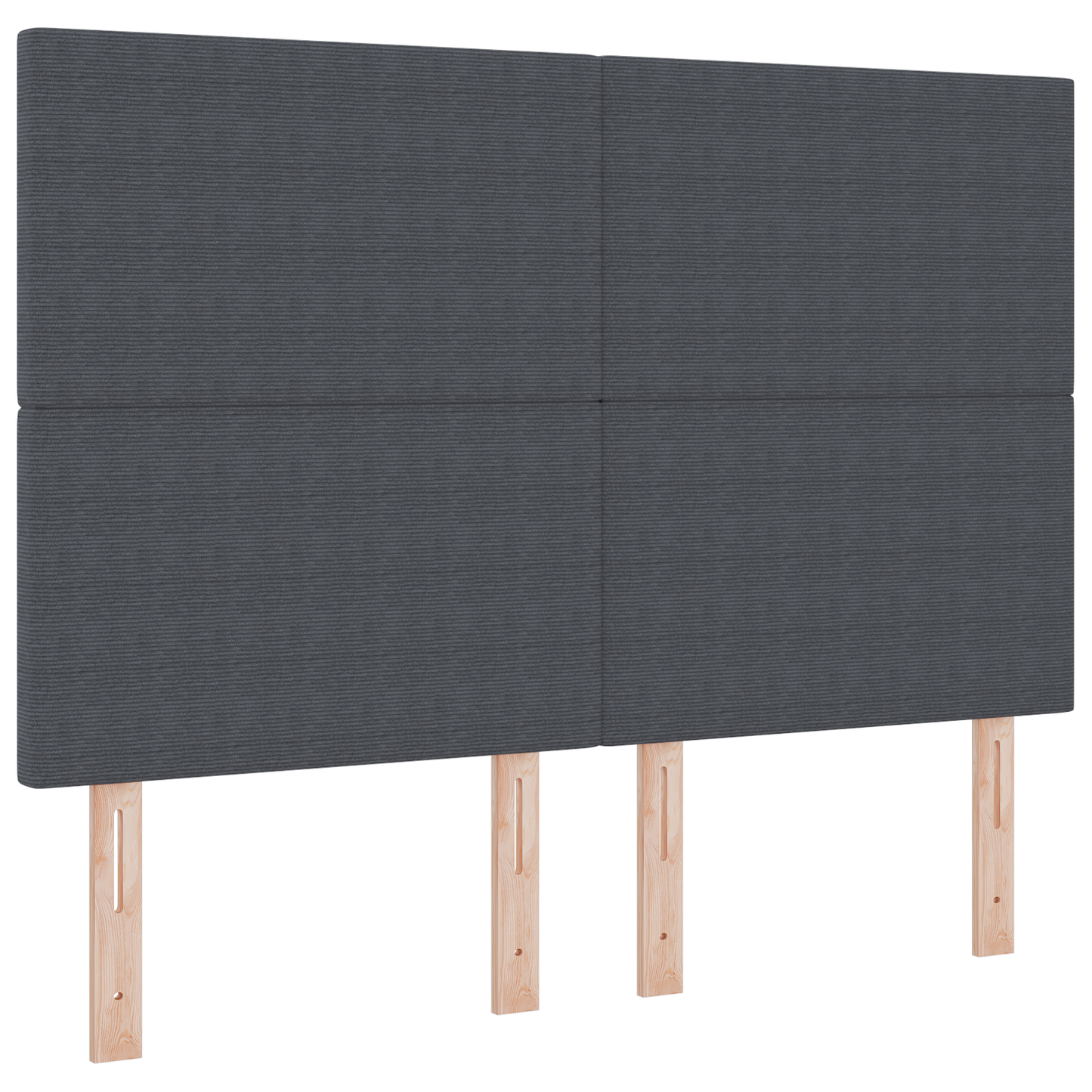 Hovedgærde Enkel Design Mørkegrå 140 Cm Corduroy Stof