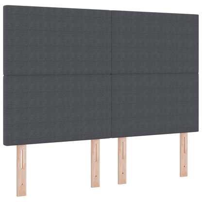 Hovedgærde Enkel Design Mørkegrå 140 Cm Corduroy Stof