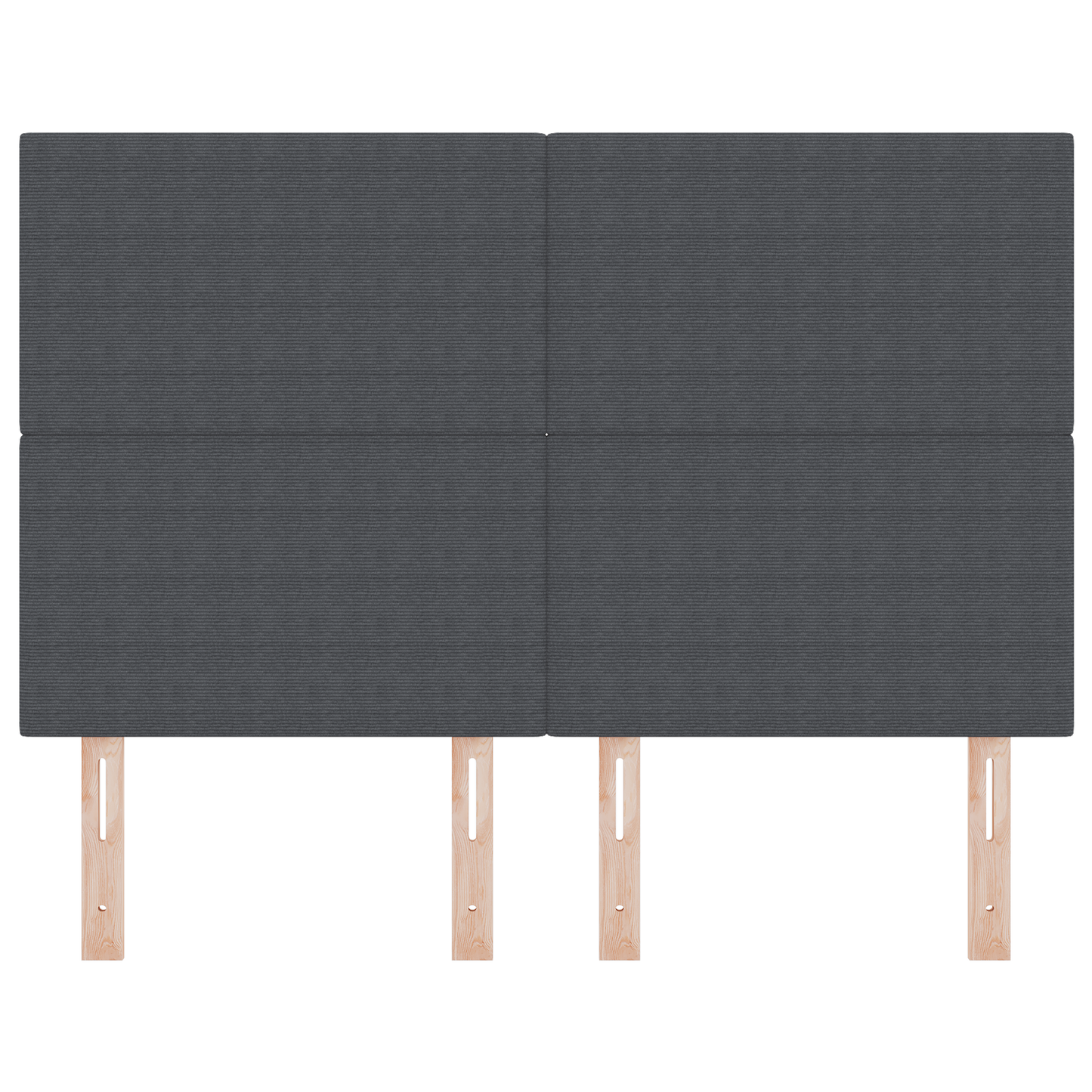Hovedgærde Enkel Design Mørkegrå 140 Cm Corduroy Stof