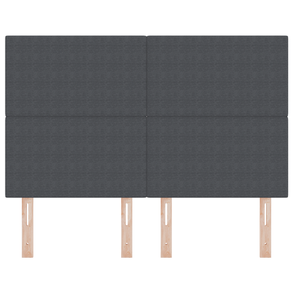Hovedgærde Enkel Design Mørkegrå 140 Cm Corduroy Stof