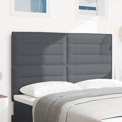 Hovedgærde Enkel Design Mørkegrå 140 Cm Corduroy Stof