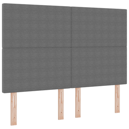 Sengegavl Enkel Design Lys Grå 160 Cm Corduroy Stof
