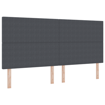 Sengegavl Enkel Design Mørkegrå 200 Cm Cordurojstof