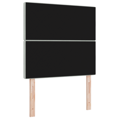 Sengegavl med Krystalknap, Tufted i Lysegrå Velvet, 100 Cm - billede 6