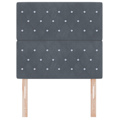 Senggavl med Krystalknapper, Tuftet, Mørkegrå, 100 Cm Velour - billede 4