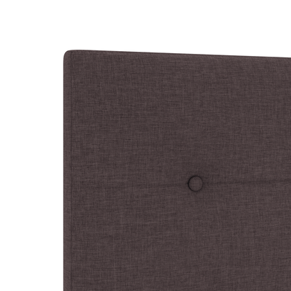 Hovedgavl Knapper Tufted Mørk Brun 80 Cm Stof