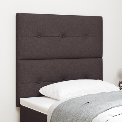 Hovedgavl Knapper Tufted Mørk Brun 80 Cm Stof