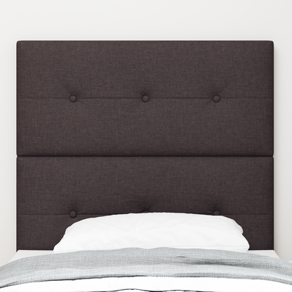 Hovedgavl Knapper Tufted Mørk Brun 80 Cm Stof
