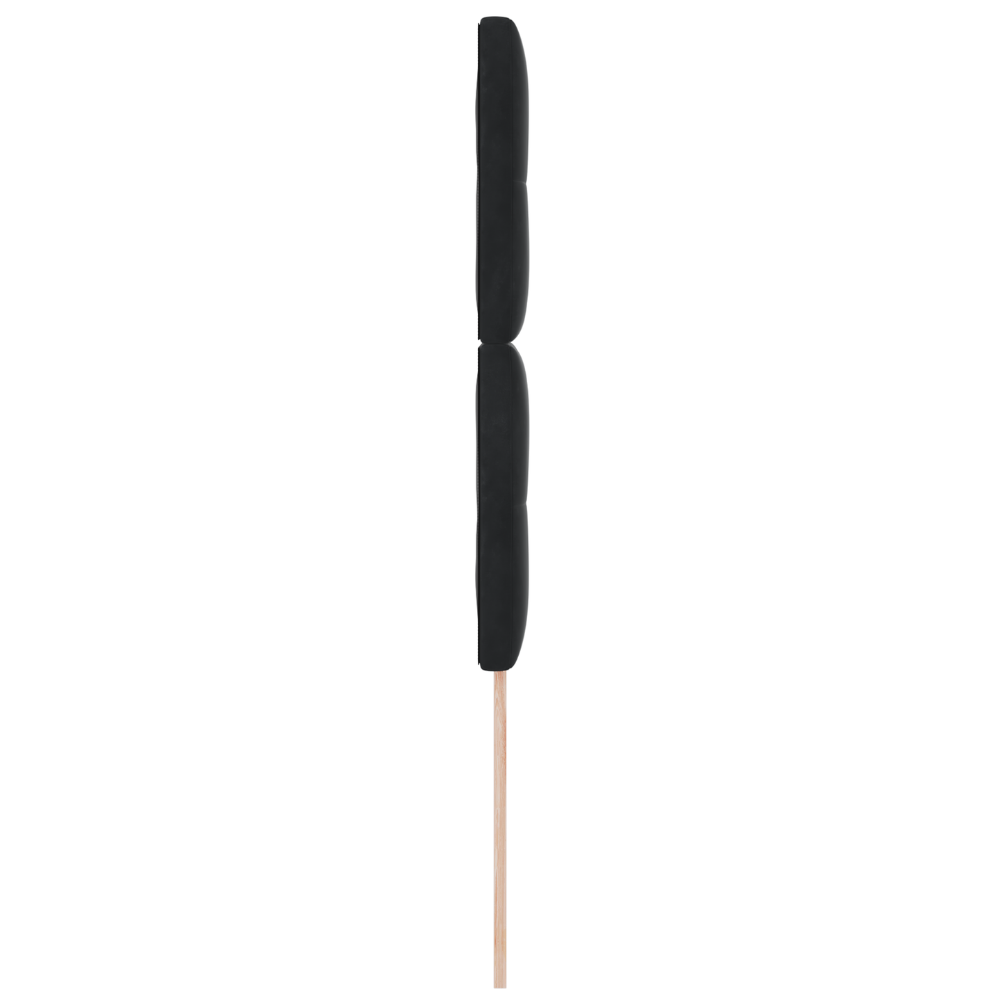 Sengegavl Med Knappet Polstring Sort 80 Cm Fløjl