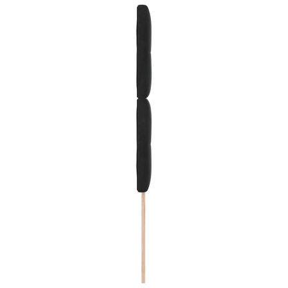 Sengegavl Med Knappet Polstring Sort 80 Cm Fløjl