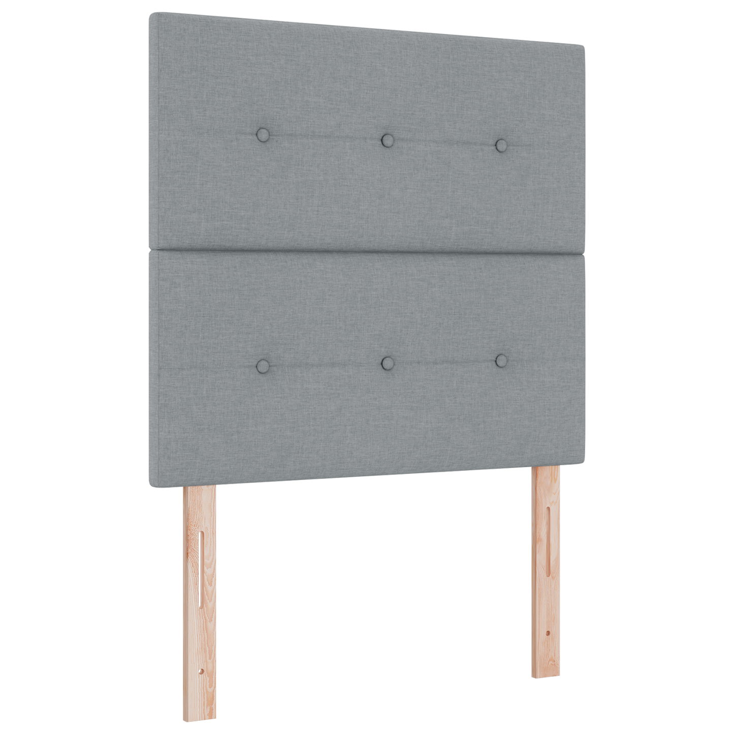 Sengegavl Knappet Lysegrå 90 Cm Stof