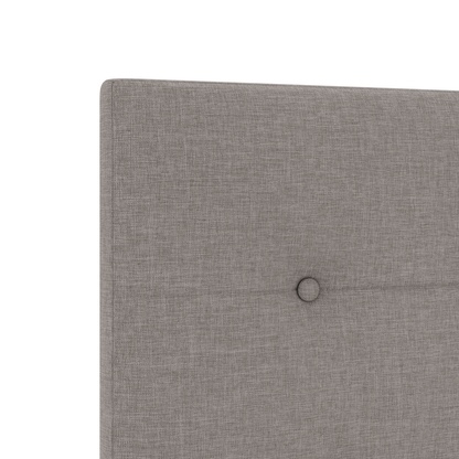 Sengegavl Med Knapper Taupe 90 Cm Stof