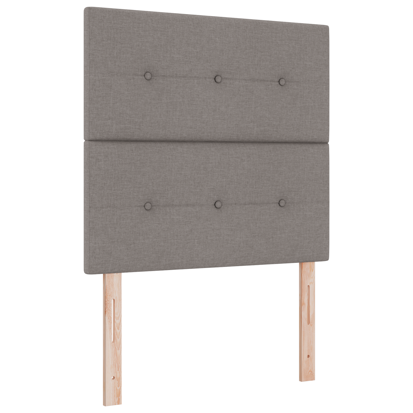 Sengegavl Med Knapper Taupe 90 Cm Stof