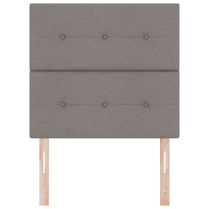 Sengegavl Med Knapper Taupe 90 Cm Stof
