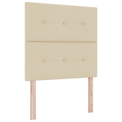 Hovedgærde Med Knappetryk Creme 90 Cm Stoff