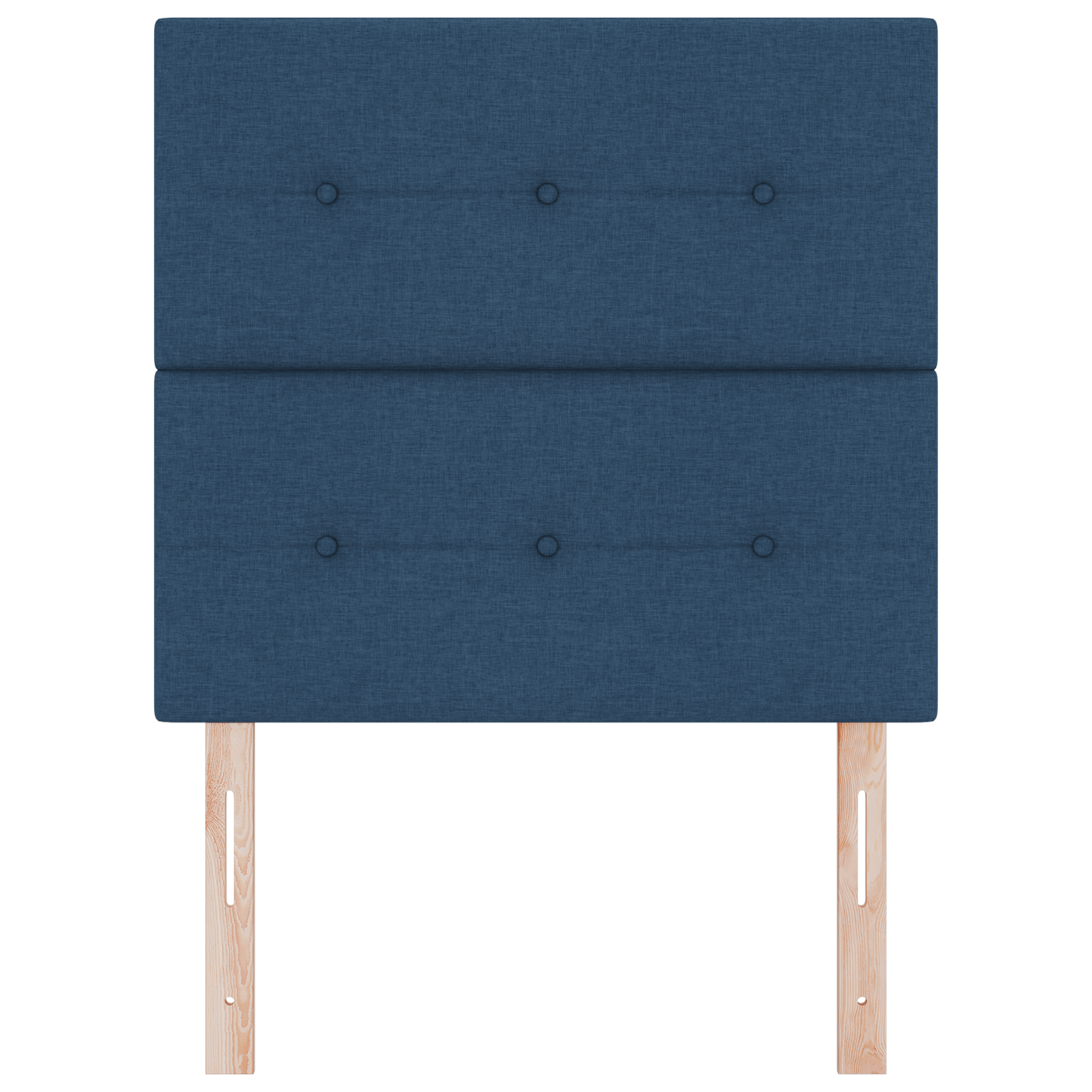 Sengegavl Med Knap-Detalje Blå 90 Cm Stof