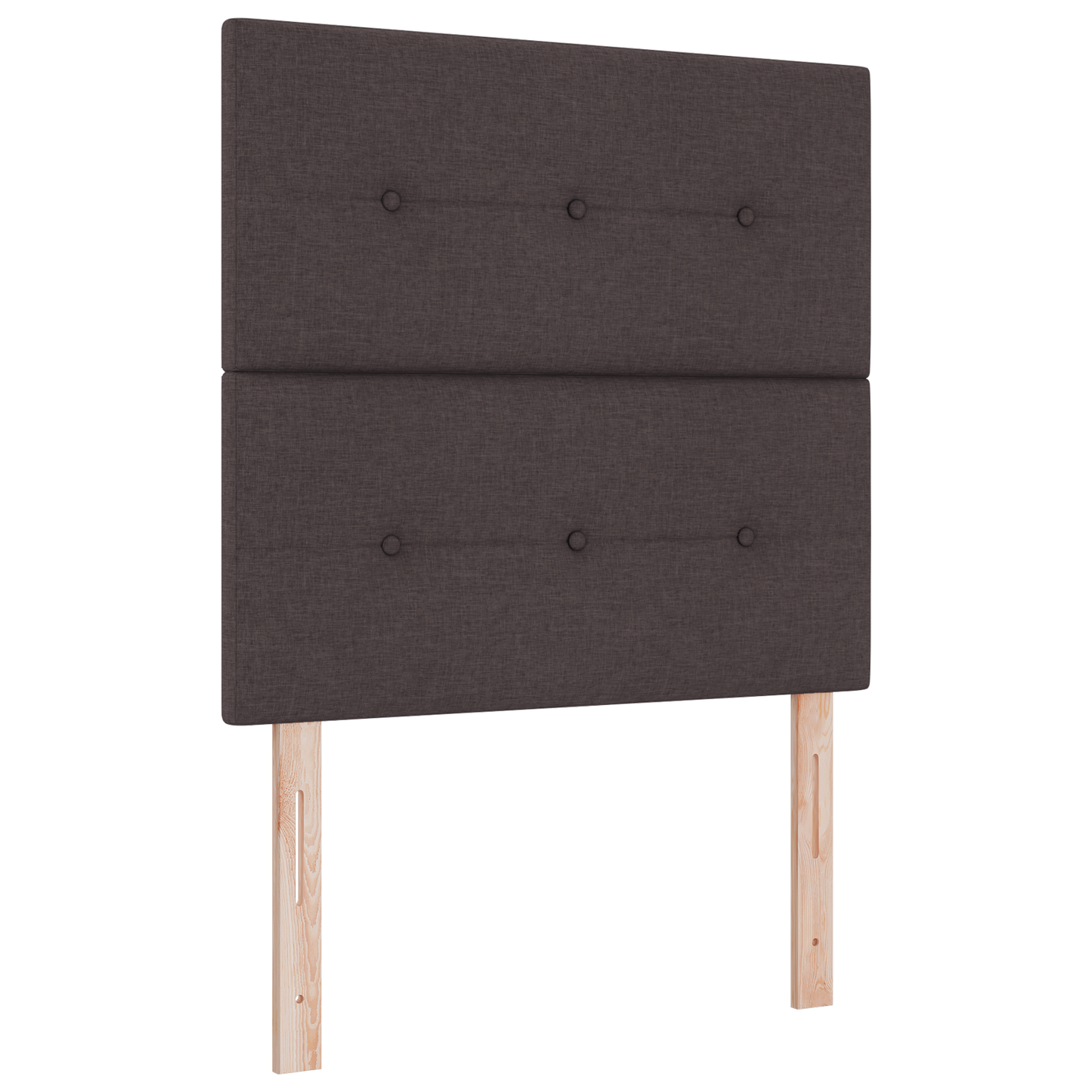 Sengegavl Knappet Mørkebrun 100 Cm Stof