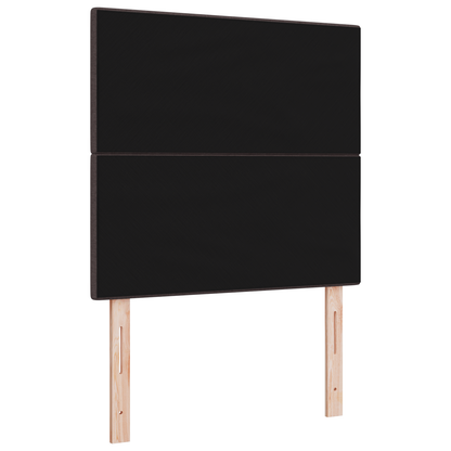 Sengegavl Knappet Mørkebrun 100 Cm Stof