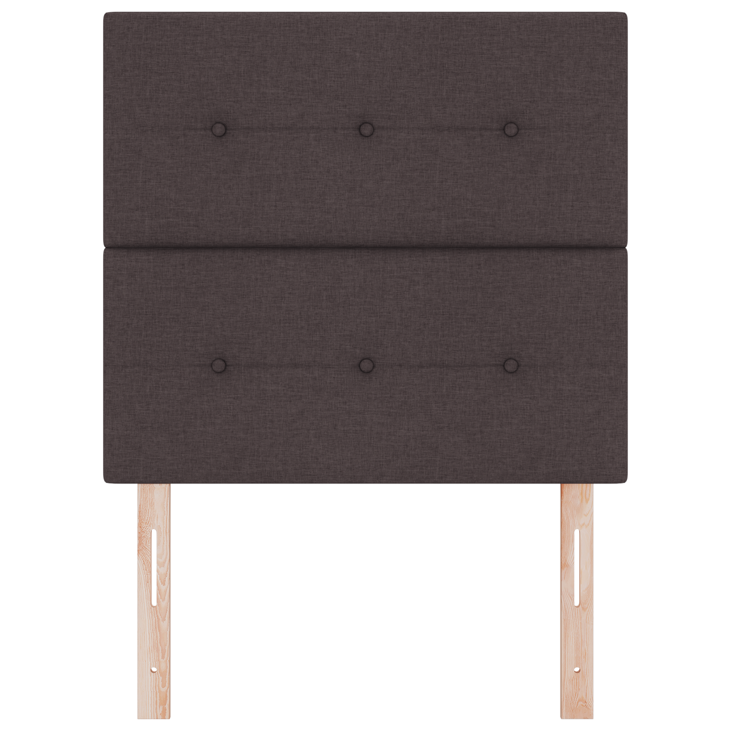 Sengegavl Knappet Mørkebrun 100 Cm Stof