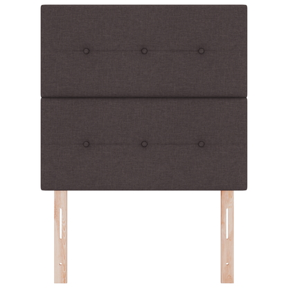 Sengegavl Knappet Mørkebrun 100 Cm Stof