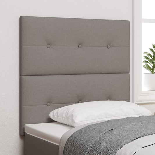 Hovedgærde Knappet Tuftet Taupe 100 Cm Stof