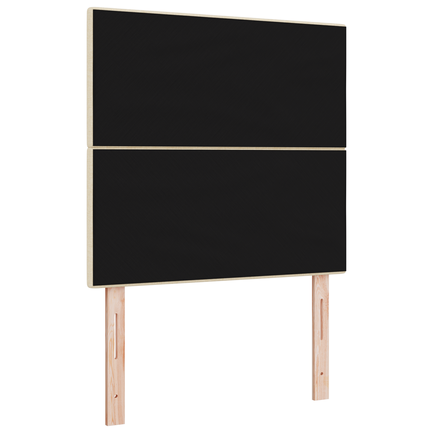 Sengegavl Med Knapquiltet Creme 100 Cm Stof
