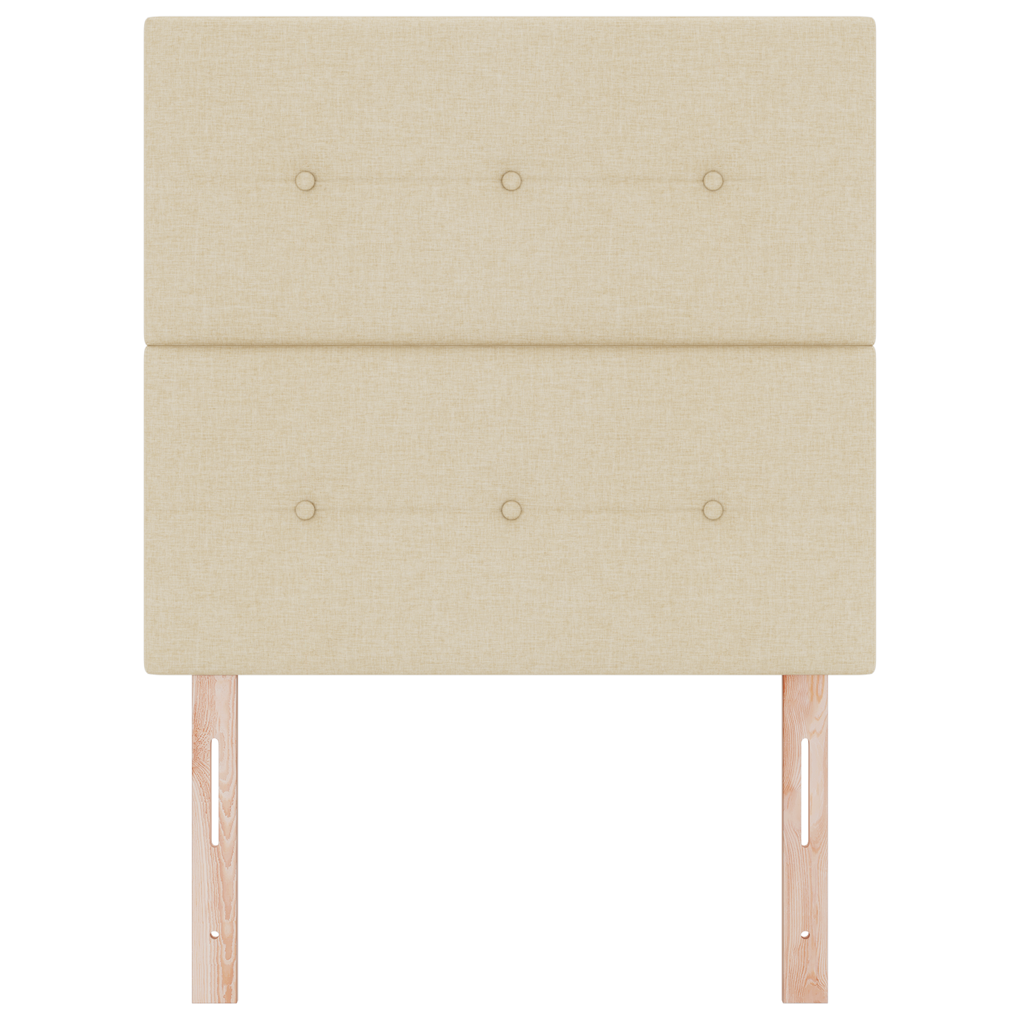 Sengegavl Med Knapquiltet Creme 100 Cm Stof