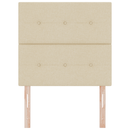 Sengegavl Med Knapquiltet Creme 100 Cm Stof
