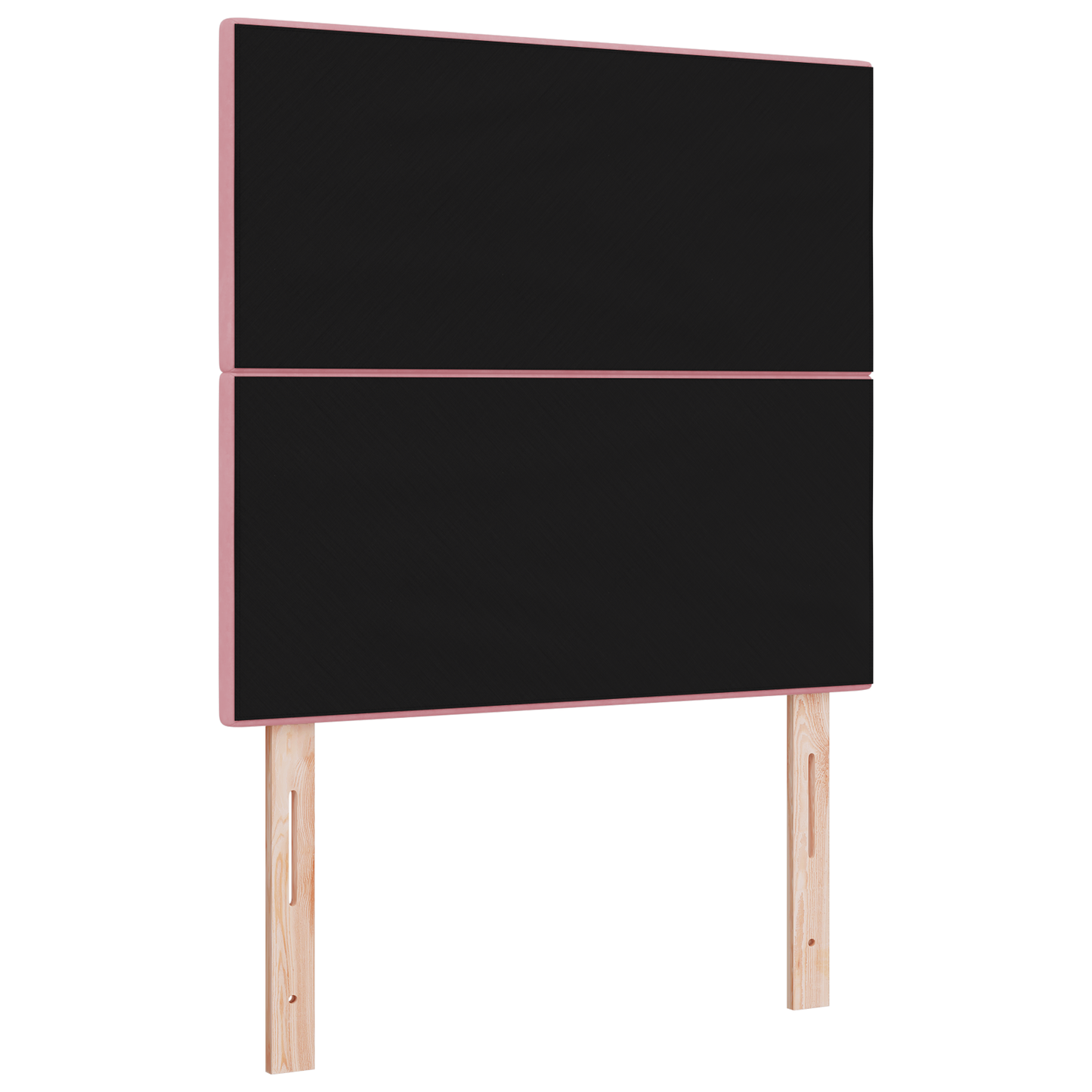 Hovedgærde Med Knapper Fløjl Pink 100 Cm
