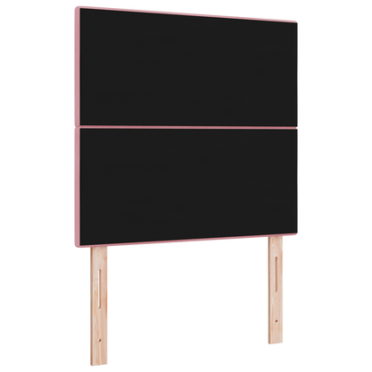 Hovedgærde Med Knapper Fløjl Pink 100 Cm