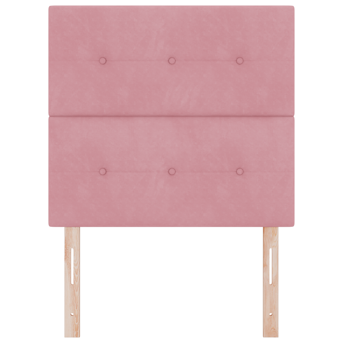 Hovedgærde Med Knapper Fløjl Pink 100 Cm