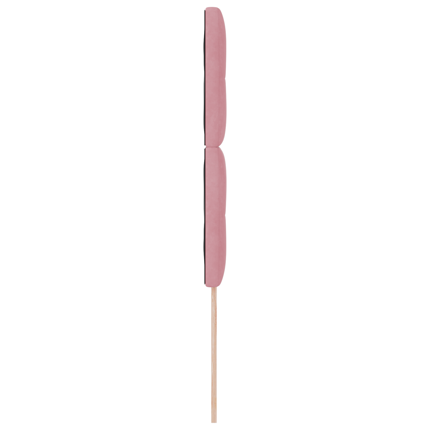 Hovedgærde Med Knapper Fløjl Pink 100 Cm