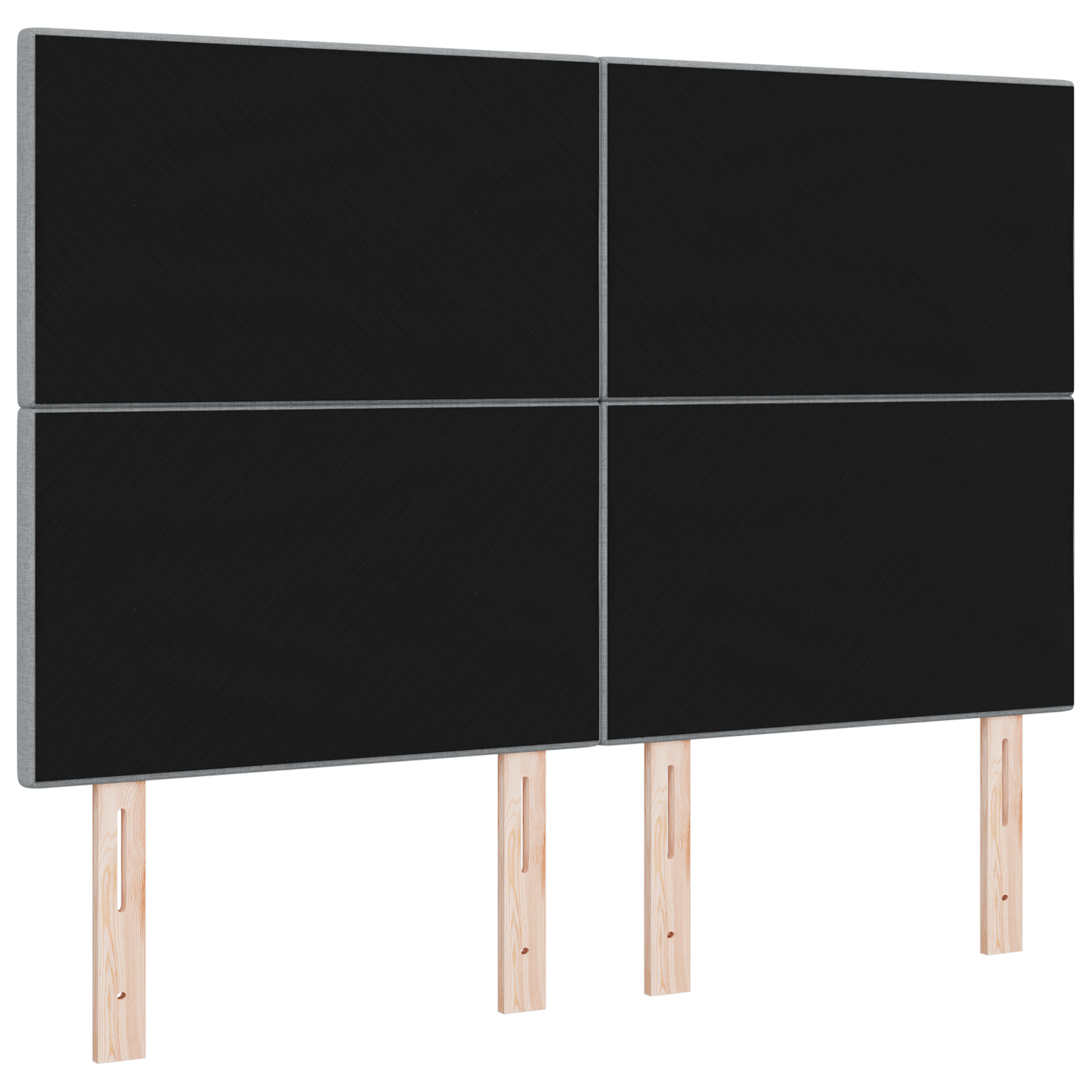 Sengegavl Knappet Lysegrå 140 Cm Stof