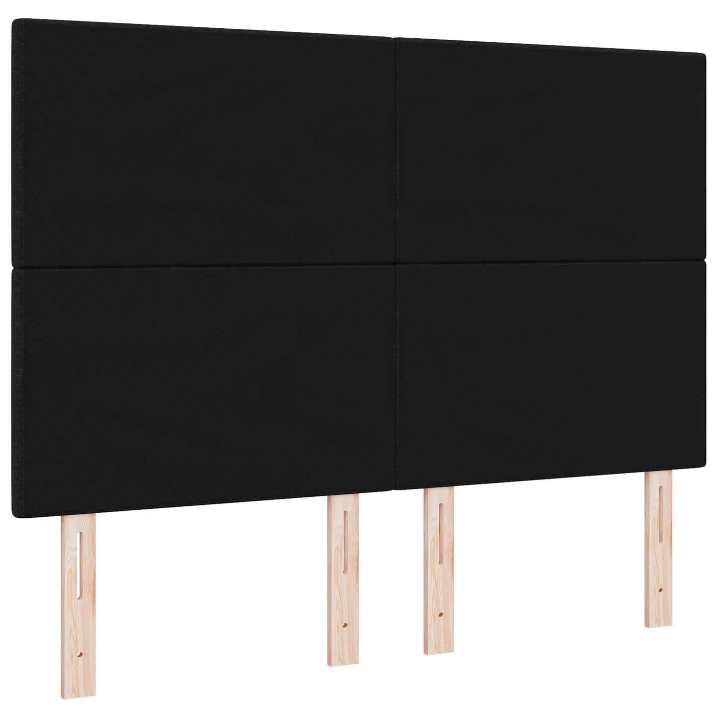 Sengegavl Knap Tuftet Sort 140 Cm Stof