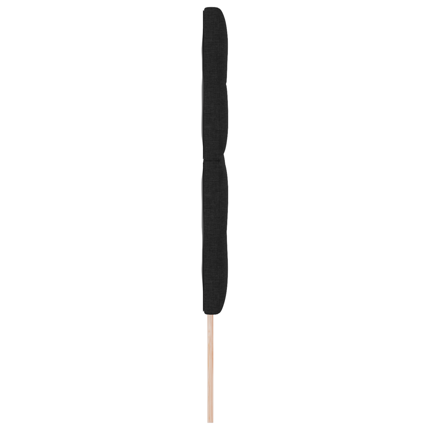 Sengegavl Knap Tuftet Sort 140 Cm Stof