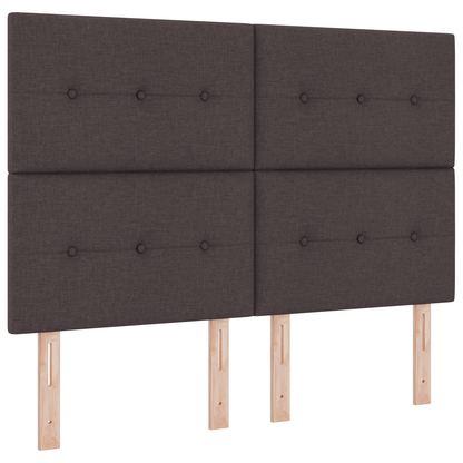 Sengegavl Med Knapper Mørkebrun 140 Cm Stof