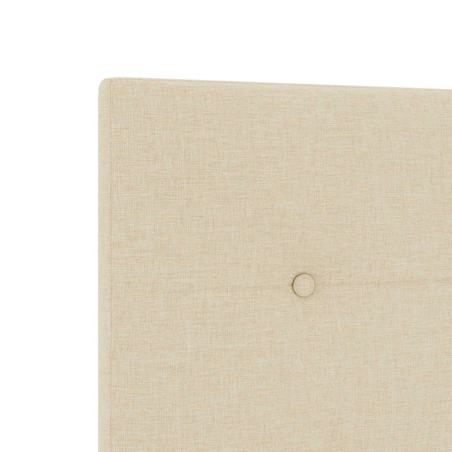 Sengegavl Med Knapper Creme 140 Cm Stof