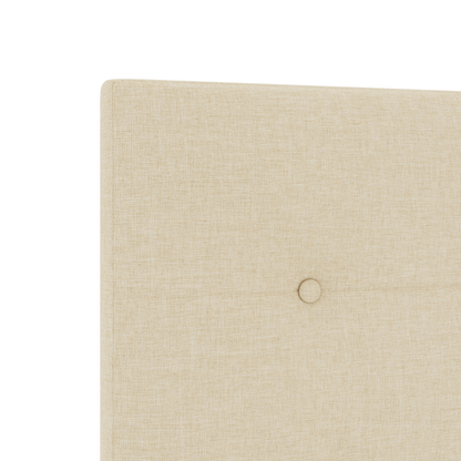 Sengegavl Med Knapper Creme 140 Cm Stof