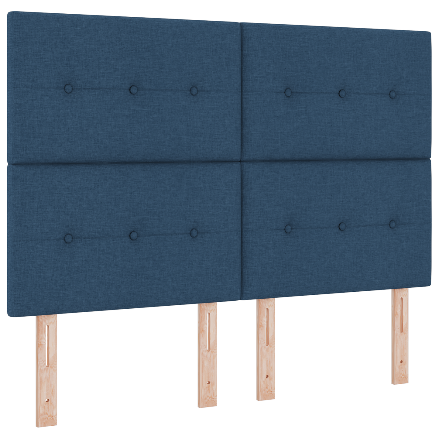 Sengegavl Knappet Blå 140 Cm Stof