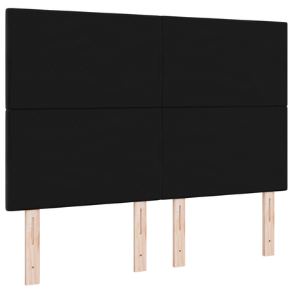 Sengetop Knap Tuftet Sort 140 Cm Velour