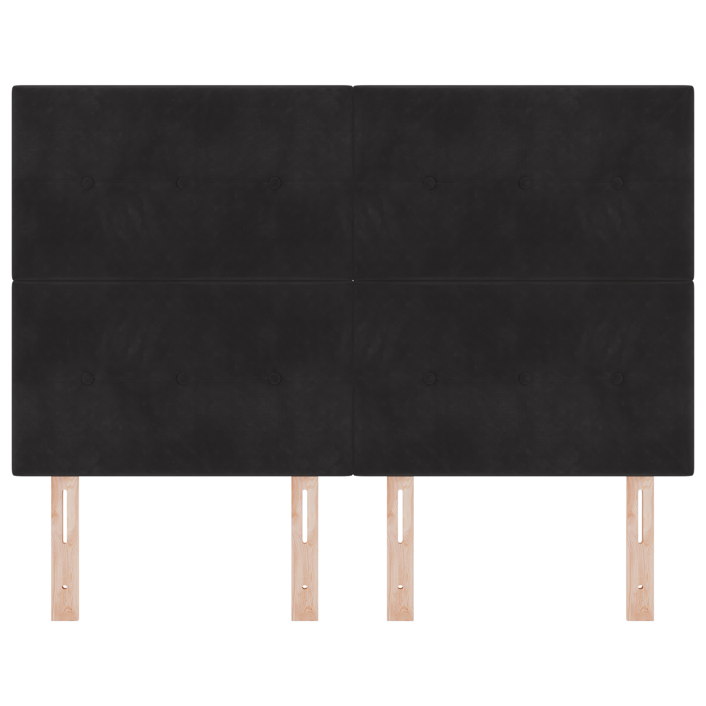 Sengetop Knap Tuftet Sort 140 Cm Velour