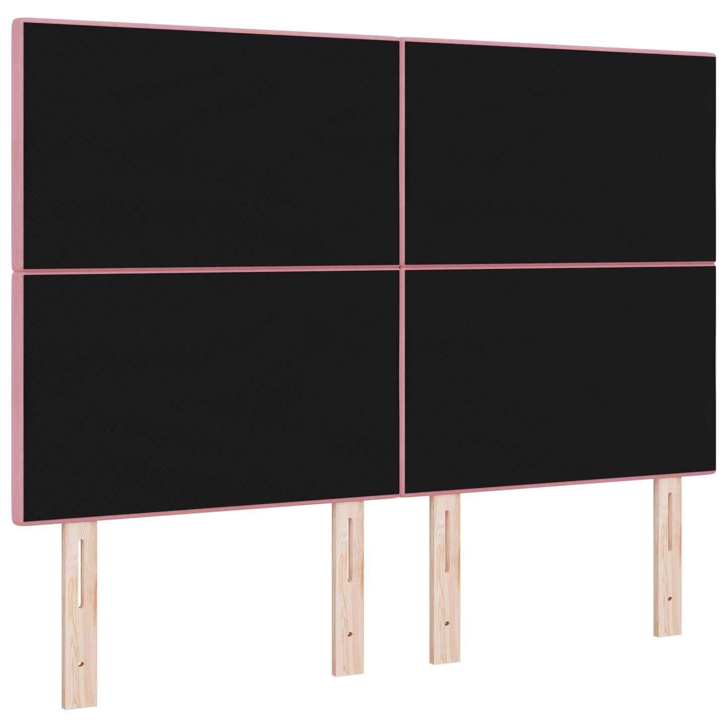 Sengegavl Med Knapper Pink 140 Cm Fløjl