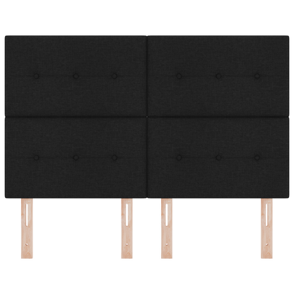 Sengegavl Knappet Sort 160 Cm Stof