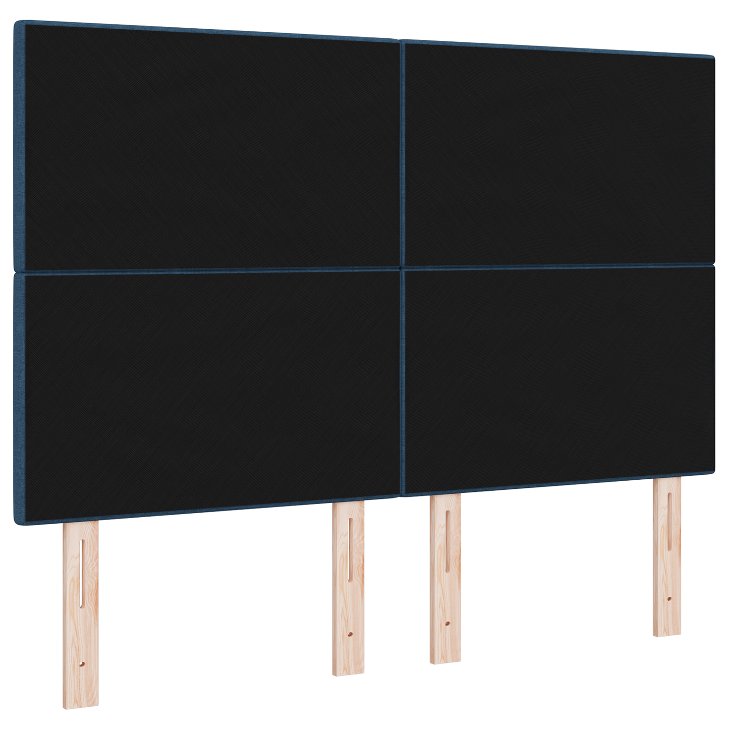 Hovedgærde Med Knapper, Tufted, Blå, 160 Cm, Stof