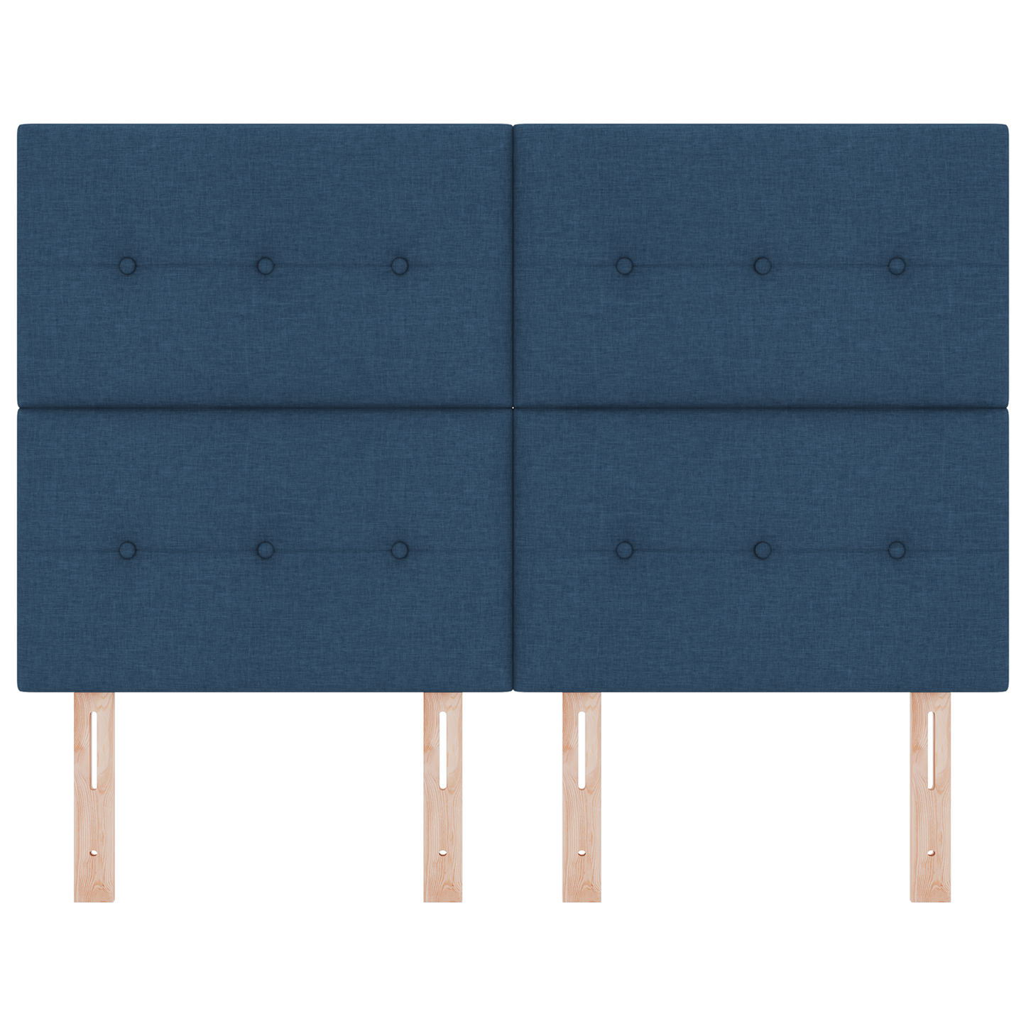 Hovedgærde Med Knapper, Tufted, Blå, 160 Cm, Stof