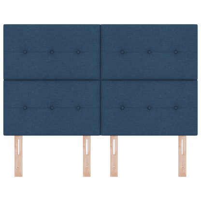 Hovedgærde Med Knapper, Tufted, Blå, 160 Cm, Stof