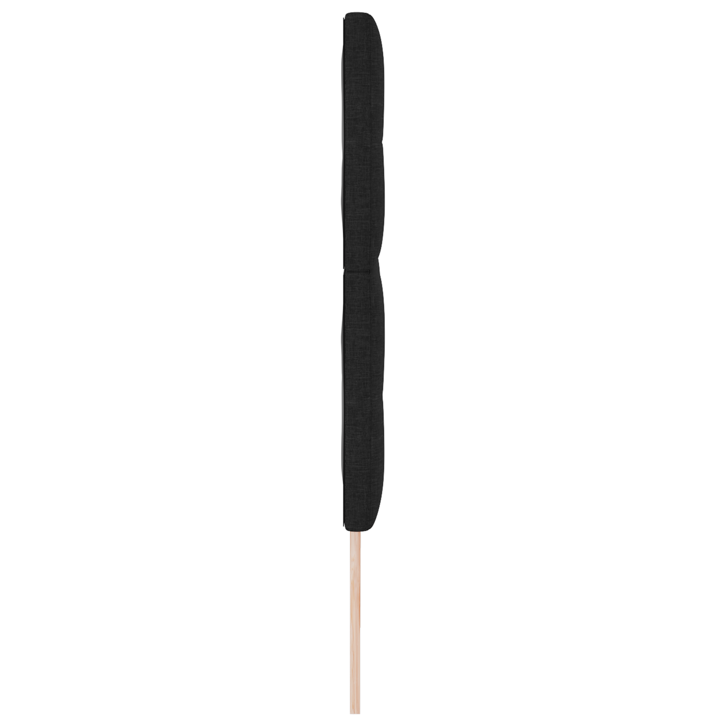 Hovedgærde Knap Tuftet Sort 180 Cm Stof