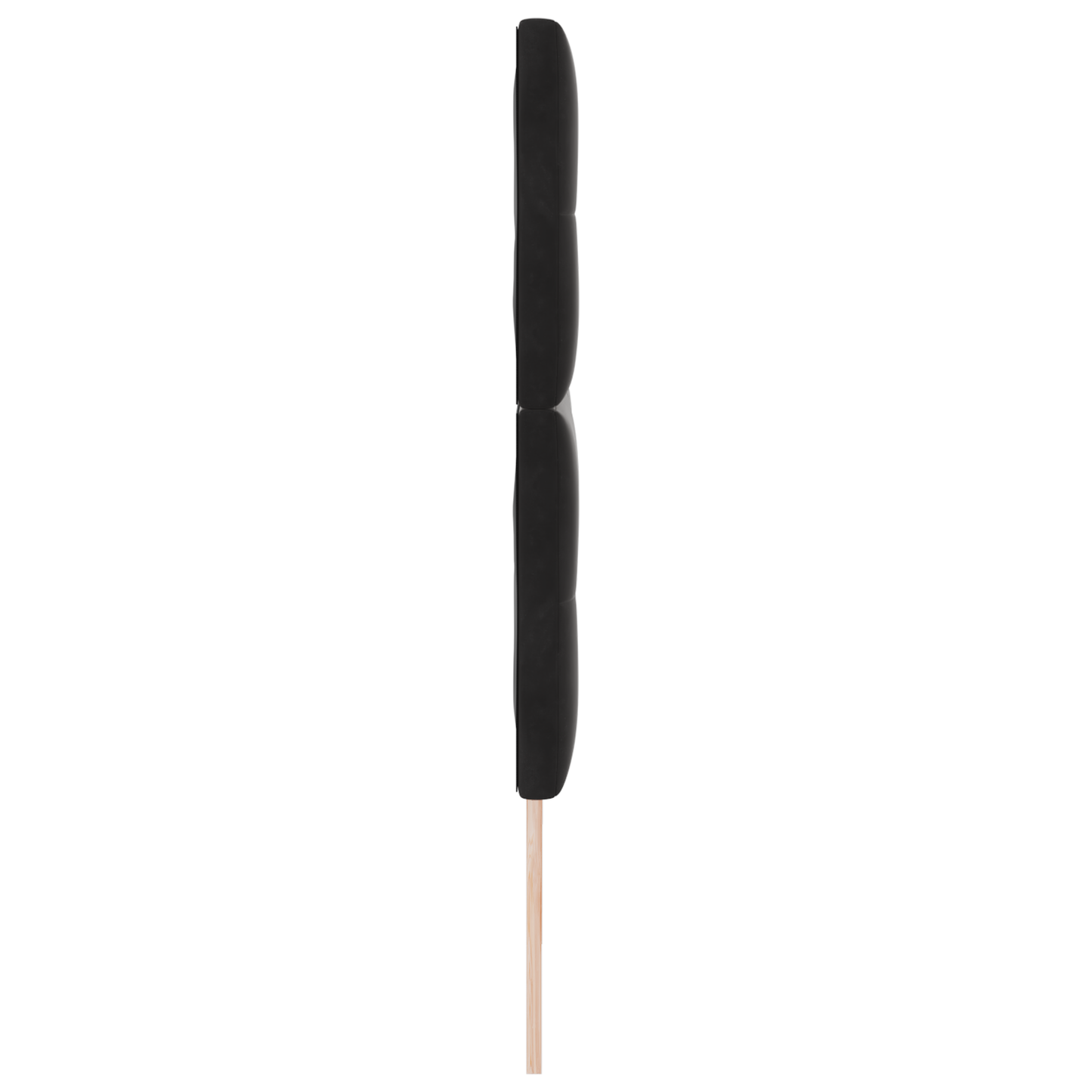 Hovedgavl Knap-Quiltet Sort 180 Cm Fløjl